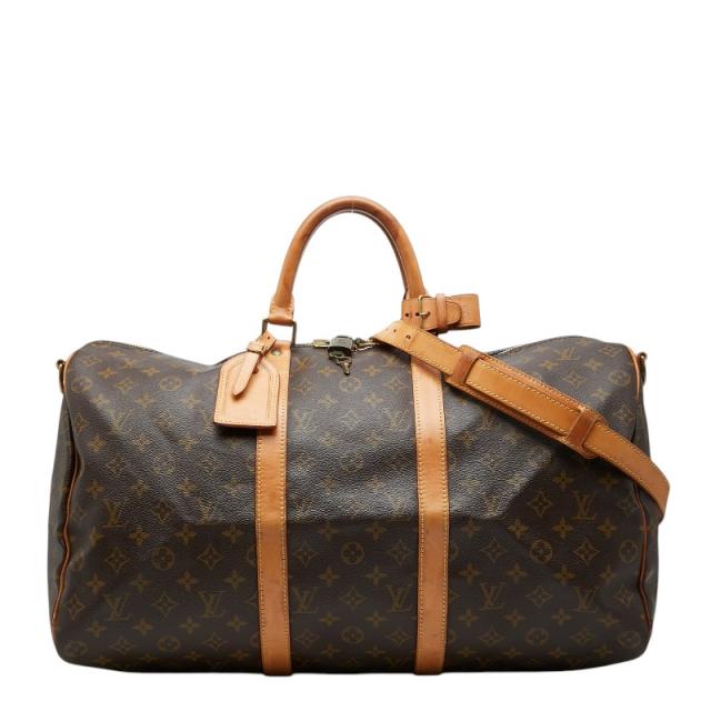 ルイ ヴィトン モノグラム キーポル バンドリエール50 ボストンバッグ ショルダーバッグ 2WAY M41416 ブラウン LOUIS VUITTON 【中古】