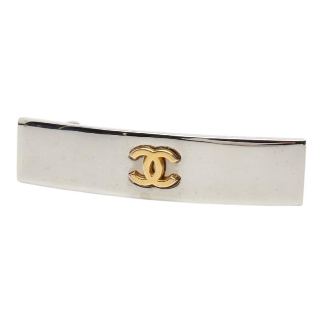 シャネル ココマーク ヴィンテージ バレッタ ヘアアクセサリー シルバー ゴールド メタル メッキ レディース CHANEL 【中古】