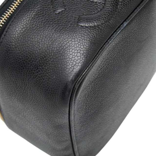 シャネル ココマーク ハンドバッグ ブラック キャビアスキン レディース CHANEL 【中古】