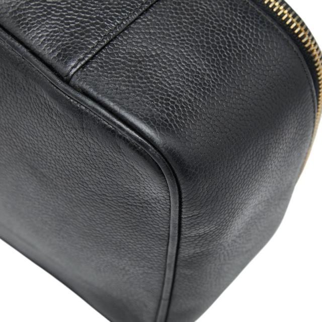 シャネル ココマーク ハンドバッグ ブラック キャビアスキン レディース CHANEL 【中古】