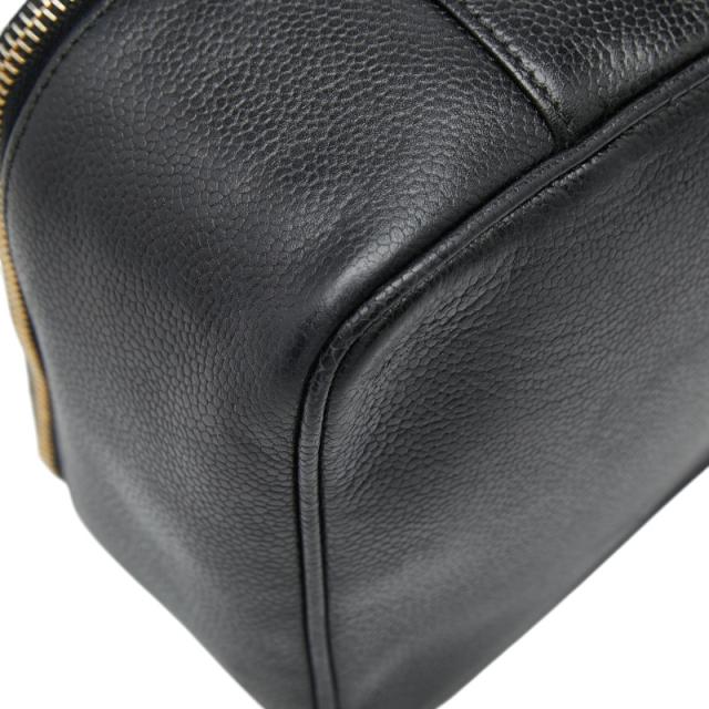 シャネル ココマーク ハンドバッグ ブラック キャビアスキン レディース CHANEL 【中古】