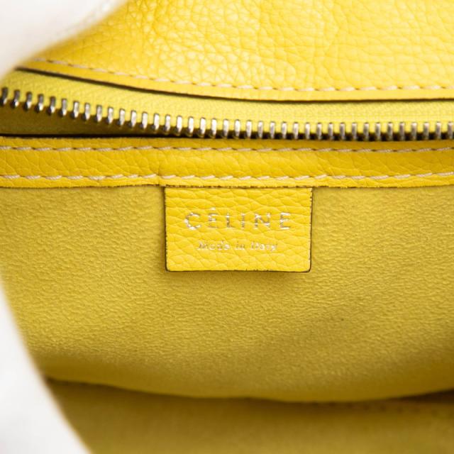セリーヌ ラゲージ ナノショッパー ハンドバッグ ショルダーバッグ 2WAY イエロー レザー レディース CELINE 【中古】_4