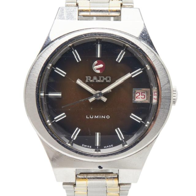 ラドー LUMINO 腕時計 自動巻き ブラウン文字盤 ステンレススチール 