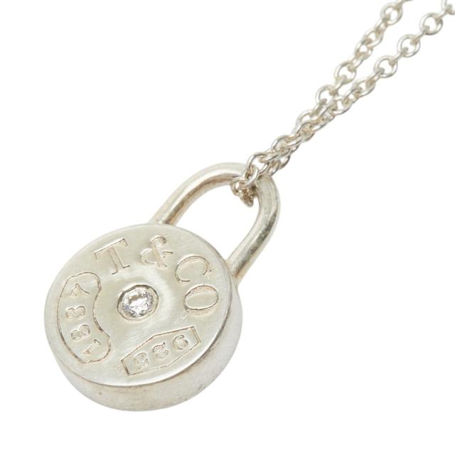 ティファニー 1837 1Pダイヤモンド ラウンドロック ネックレス SV925 シルバー レディース TIFFANY&amp;Co. 【中古】