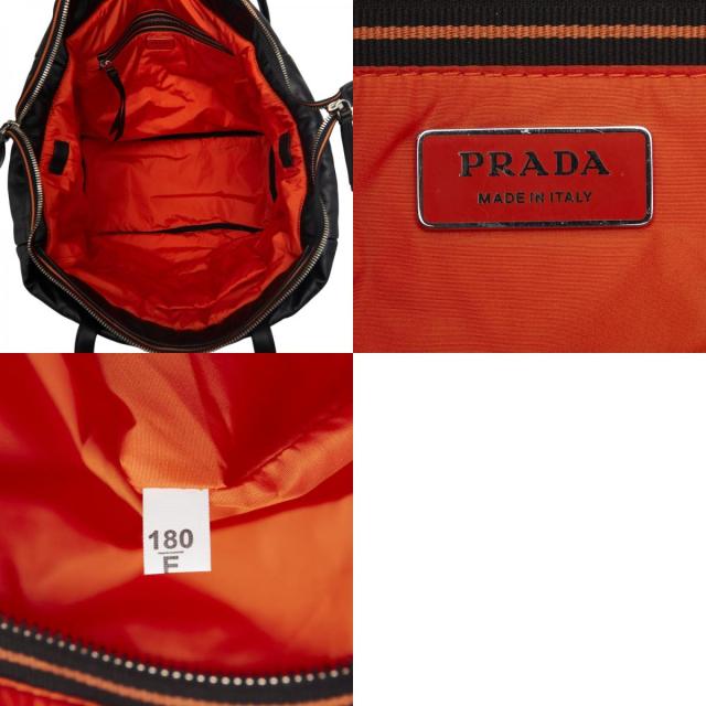 プラダ トートバッグ ショルダーバッグ ブラック レザー レディース PRADA 【中古】_9