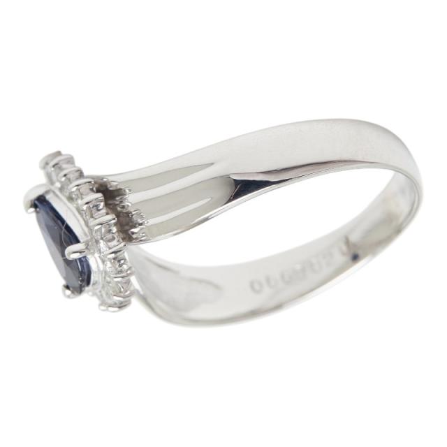 Pt850 プラチナ サファイア0.66ct ダイヤ0.20ct リング 指輪 レディース 16.5号 中古_2