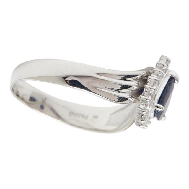 Pt850 プラチナ サファイア0.66ct ダイヤ0.20ct リング 指輪 レディース 16.5号 中古_3