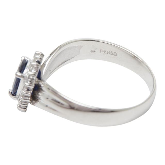 Pt850 プラチナ サファイア0.66ct ダイヤ0.20ct リング 指輪 レディース 16.5号 中古_6