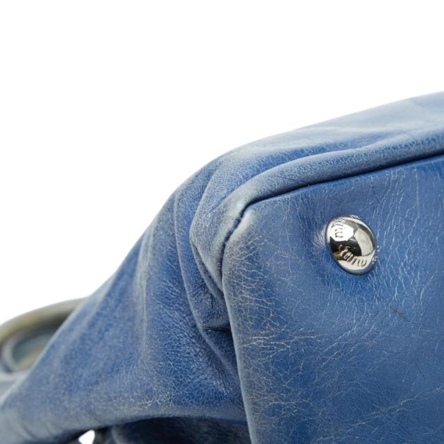 ミュウミュウ ハンドバッグ ショルダーバッグ 2WAY RN1069 ブルー レザー レディース MIUMIU 【中古】_4