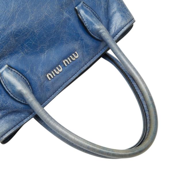 ミュウミュウ ハンドバッグ ショルダーバッグ 2WAY RN1069 ブルー レザー レディース MIUMIU 【中古】_7