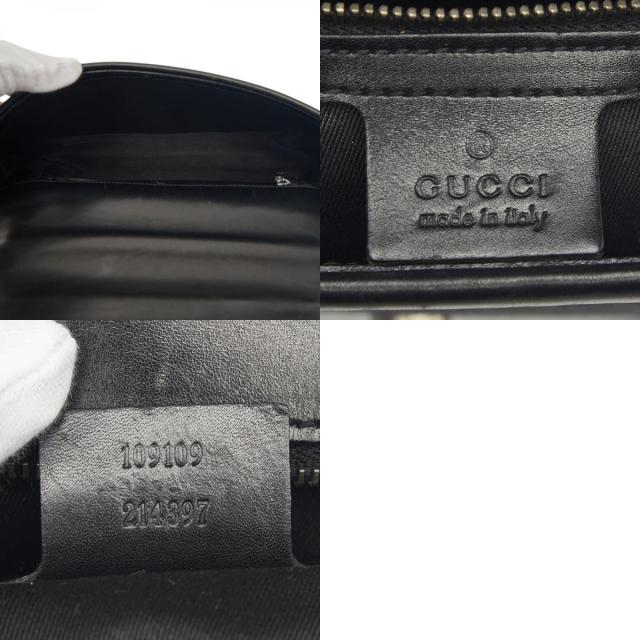 グッチ GGキャンバス ハンドバッグ 109109 ブラック キャンバス レザー レディース GUCCI 【中古】_9