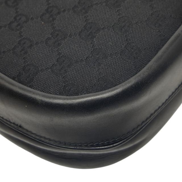 グッチ GGキャンバス ハンドバッグ 109109 ブラック キャンバス レザー レディース GUCCI 【中古】_6