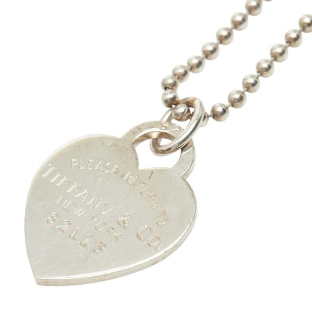 ティファニー リターン トゥ ハート タグ ペンダント ネックレス ボールチェーン SV925 シルバー レディース TIFFANY&amp;Co. 【中古】