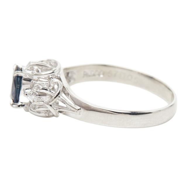 Pt900 プラチナ サファイア0.57ct ダイヤ0.05ct リング 指輪 レディース 9.5号 中古_2
