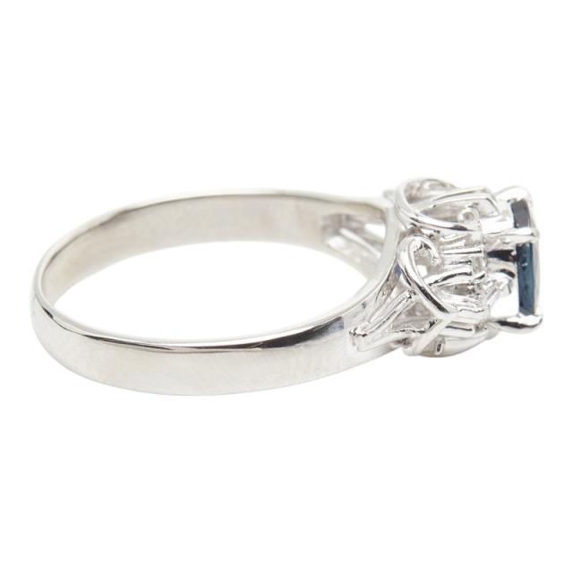 Pt900 プラチナ サファイア0.57ct ダイヤ0.05ct リング 指輪 レディース 9.5号 中古_3
