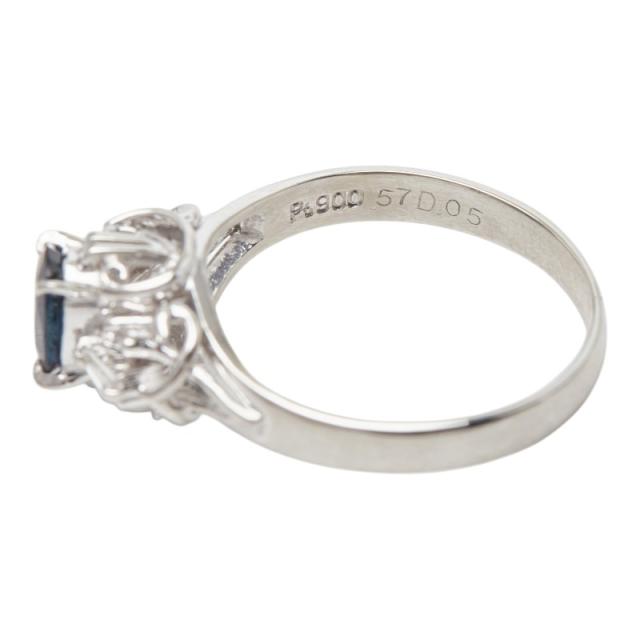Pt900 プラチナ サファイア0.57ct ダイヤ0.05ct リング 指輪 レディース 9.5号 中古_5