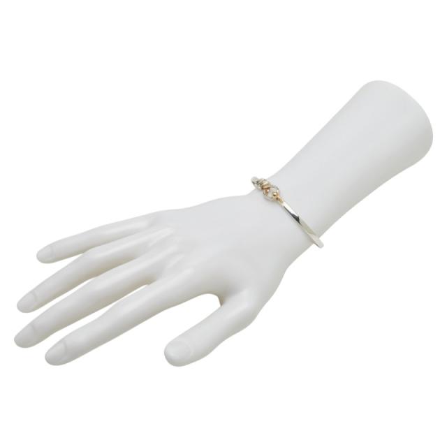 ティファニー フック&アイ バングル ブレスレット SV925 シルバー K18YG イエローゴールド レディース TIFFANY&Co. 【中古】_6