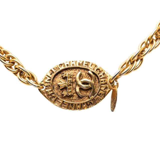 シャネル ココマーク ロング首飾り ゴールド メッキ レディース CHANEL 【中古】