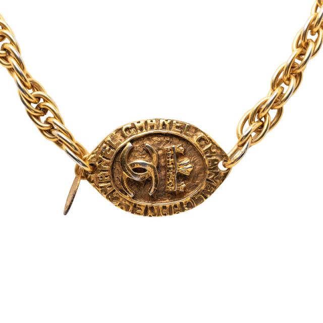 シャネル ココマーク ロング首飾り ゴールド メッキ レディース CHANEL 【中古】