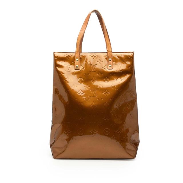 ルイ ヴィトン モノグラム ヴェルニ リードMM ハンドバッグ トートバッグ M91143 ブラウン パテントレザー LOUIS VUITTON 【中古】