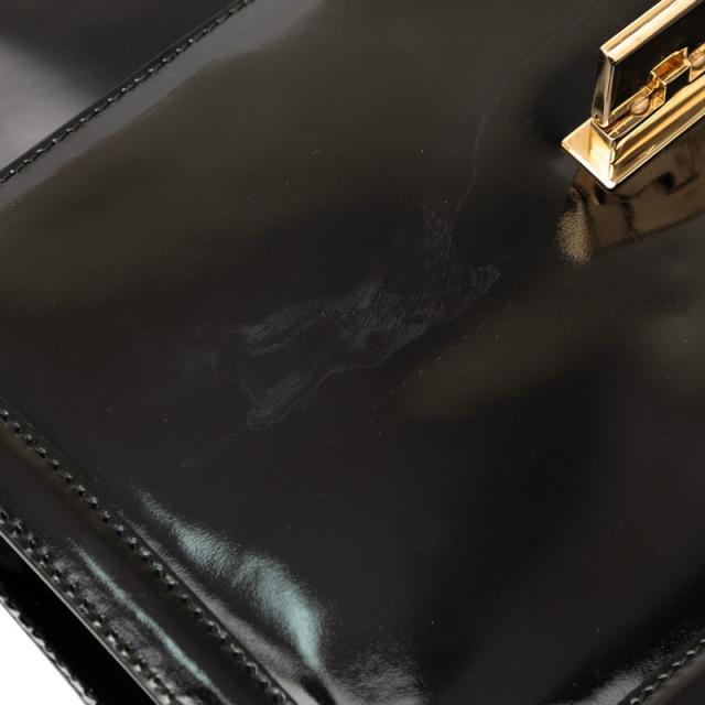 サルヴァトーレフェラガモ ロゴ ハンドバッグ ブラック パテントレザー レディース Salvatore Ferragamo 【中古】_5