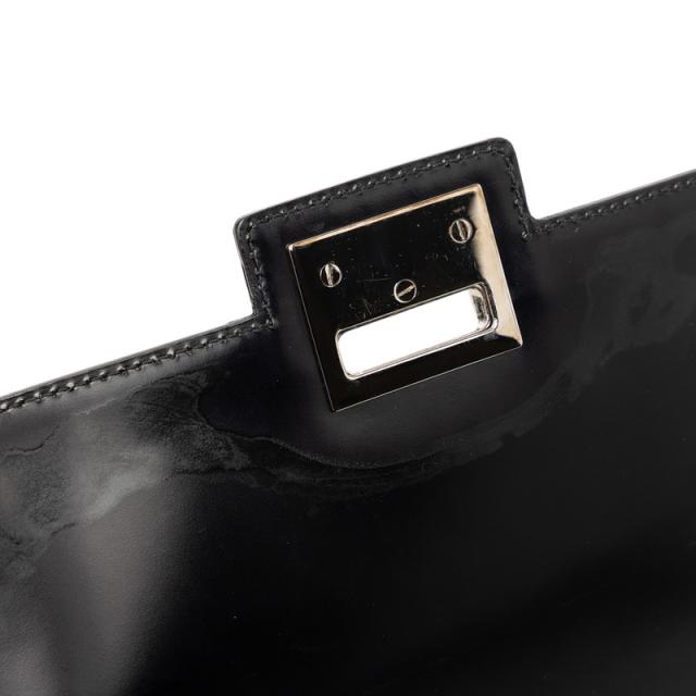 サルヴァトーレフェラガモ ロゴ ハンドバッグ ブラック パテントレザー レディース Salvatore Ferragamo 【中古】_3