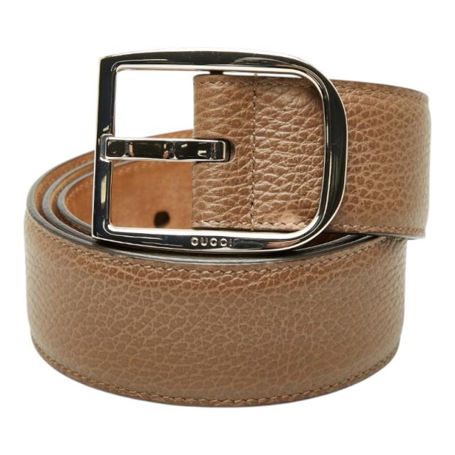 グッチ 胴締め 大きさ：85/34 449716 赤銅色 なめし革 メンズ GUCCI 【中古】