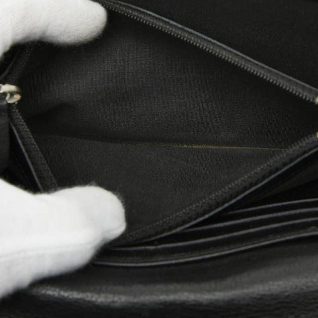シャネル カメリア ココマーク 二つ折り 長財布 ブラック レザー CHANEL 【中古】_6