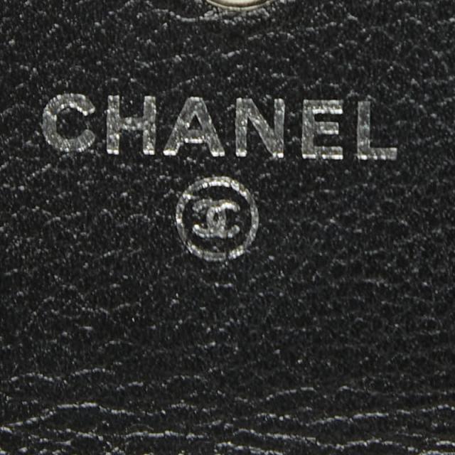 シャネル カメリア ココマーク 二つ折り 長財布 ブラック レザー CHANEL 【中古】_7