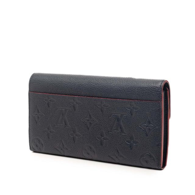 ルイ ヴィトン モノグラム アンプラント ポルトフォイユ サラ 長財布 M62125 マリーヌルージュ ネイビー レザー LOUIS VUITTON 【中古】_1
