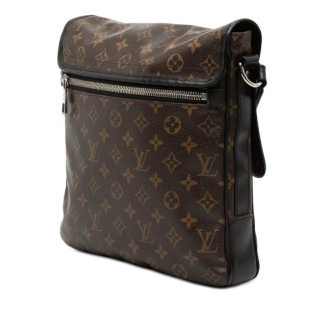 ルイ ヴィトン モノグラムマカサー バスMM 斜め掛け ショルダーバッグ M56715 ブラウン PVC レザー レディース LOUIS VUITTON 【中古】_1