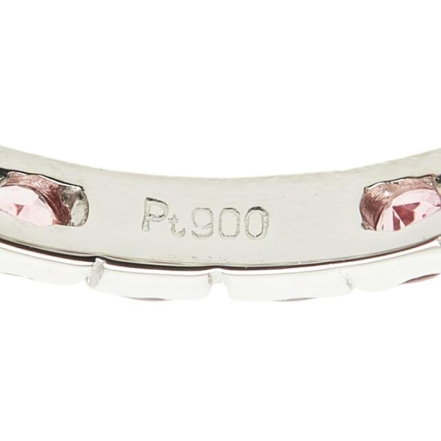 Pt900 プラチナ ピンクトルマリン フルエタニティリング リング 指輪 レディース 9号 中古_5