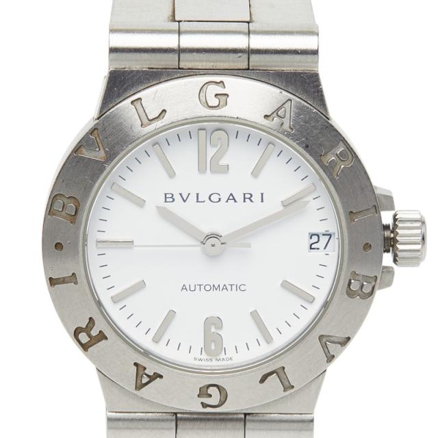 ブルガリ ディアゴノ スポーツ 腕時計 LCV29S 自動巻き ホワイト文字盤 ステンレススチール メンズ BVLGARI 【中古】
