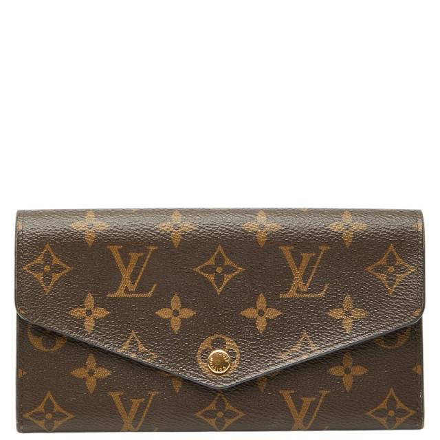 ルイ ヴィトン モノグラム ポルトフォイユ サラ 長財布 M62234 ブラウン フューシャ PVC レザー レディース LOUIS VUITTON 【中古】