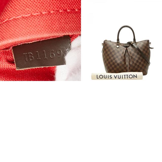 ルイ ヴィトン ダミエ シエナ MM ハンドバッグ ショルダーバッグ 2WAY N41546 ブラウン PVC レザー レディース LOUIS VUITTON 【中古】_9
