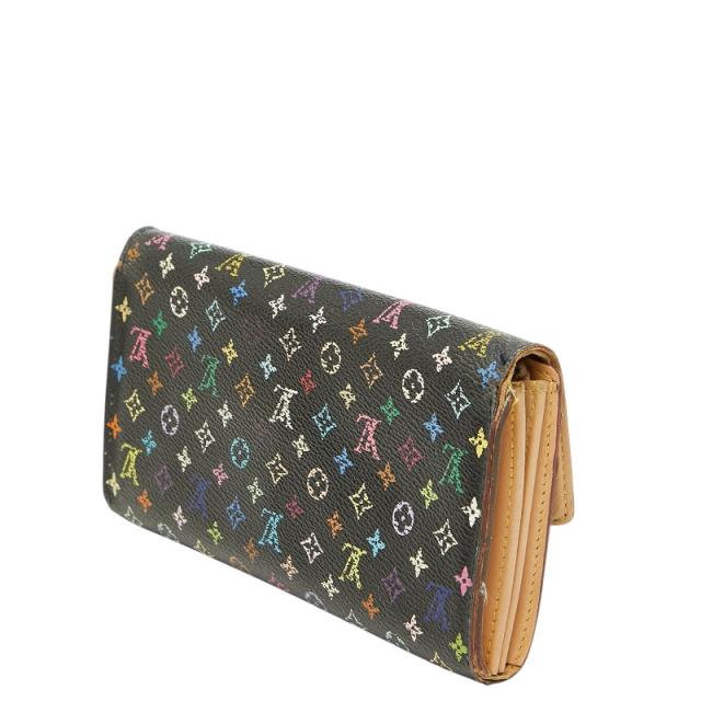 ルイ ヴィトン モノグラム マルチカラー ポルトフォイユ サラ 長財布 M93533 ノワール ブラック PVC レザー LOUIS VUITTON 【中古】_1