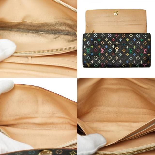 ルイ ヴィトン モノグラム マルチカラー ポルトフォイユ サラ 長財布 M93533 ノワール ブラック PVC レザー LOUIS VUITTON 【中古】_8
