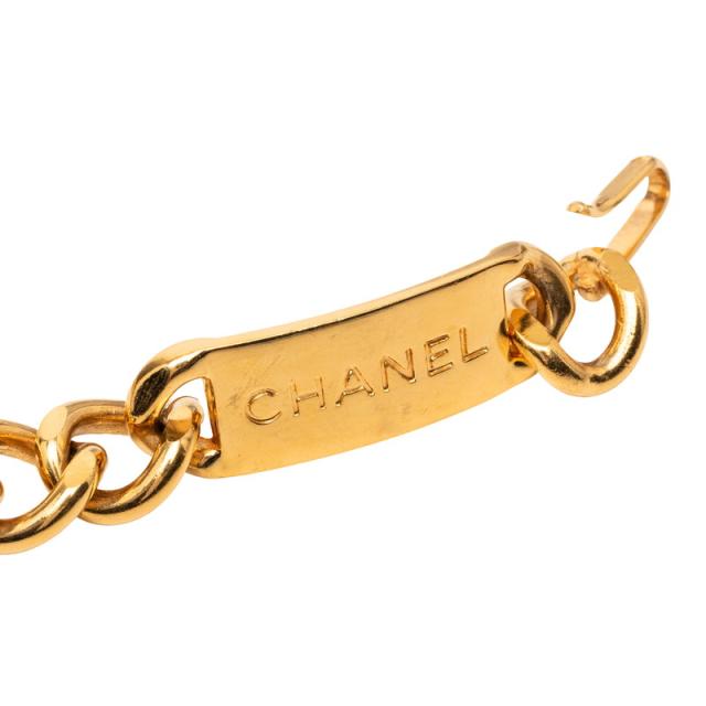 シャネル ココマーク 31 Rue Cambon ロゴ ヴィンテージ コイン プレート チェーンベルト ゴールド メッキ レディース CHANEL 【中古】_2