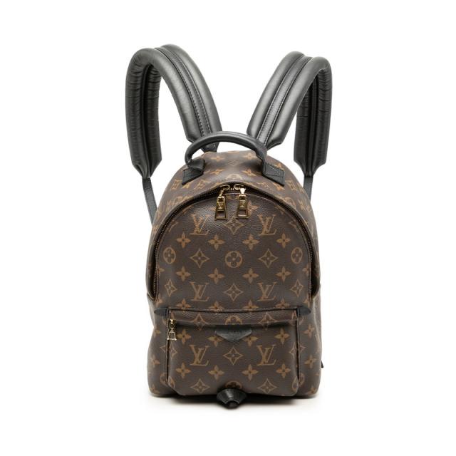 ルイ ヴィトン モノグラム パームスプリングスPM リュック バックパック M41560 ブラウン ブラック PVC レザー LOUIS VUITTON 【中古】