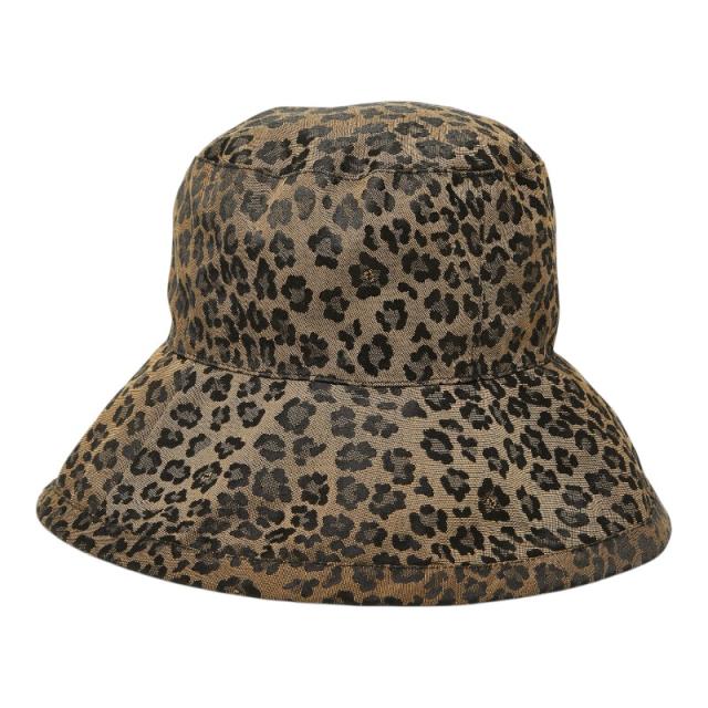 フェンディ ヴィンテージ ヒョウ柄 レオパード バケットハット ベージュ ブラック コットン レディース FENDI 【中古】_1