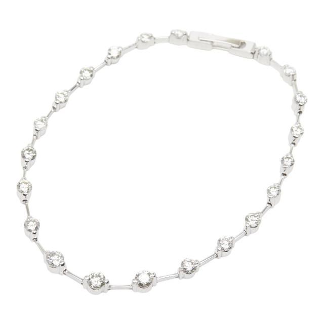 K18WG ホワイトゴールド ダイヤ2.03ct ブレスレット レディース 中古