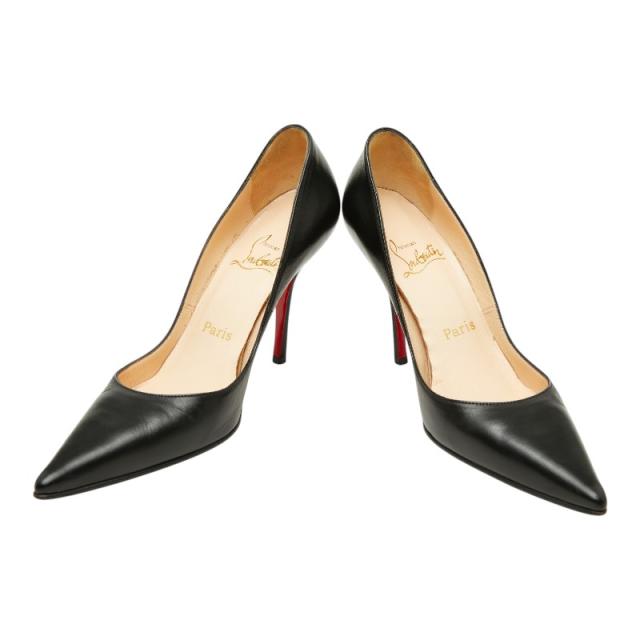 クリスチャンルブタン ポインテッドトゥ パンプス サイズ36 1/2 ブラック パテントレザー レディース Christian Louboutin 【中古】_1