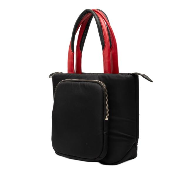 プラダ カーゴスモール ハンドバッグ ショルダーバッグ 2WAY 1BG270 ブラック レッド ナイロン レディース PRADA 【中古】_1