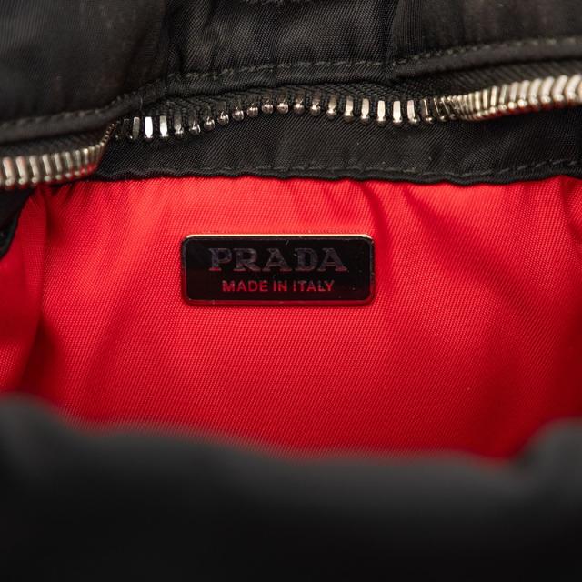 プラダ カーゴスモール ハンドバッグ ショルダーバッグ 2WAY 1BG270 ブラック レッド ナイロン レディース PRADA 【中古】_4