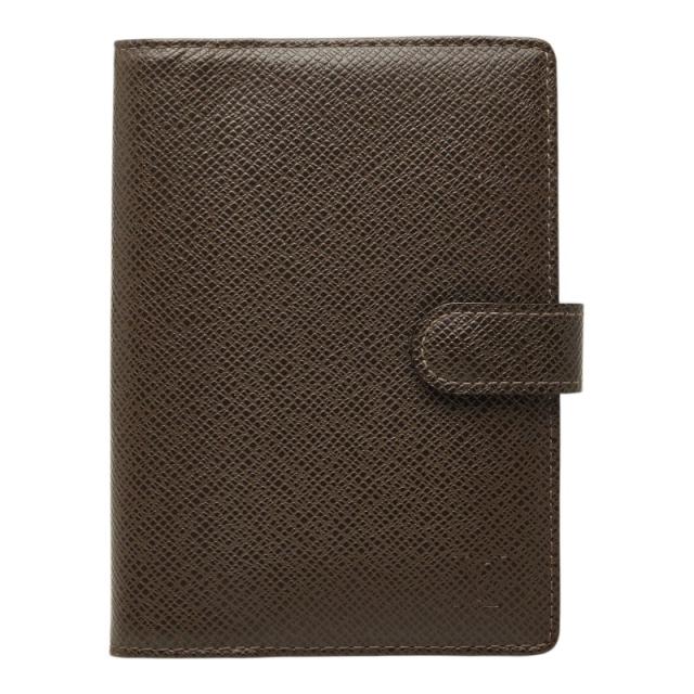 ルイ ヴィトン タイガ アジェンダPM 手帳カバー グリズリ ブラウン レザー レディース LOUIS VUITTON 【中古】