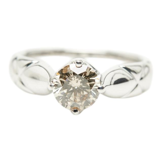 K18WG ホワイトゴールド ダイヤ1.090ct リング 指輪 レディース 12.5号 中古
