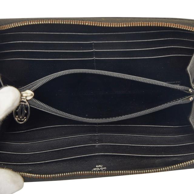 カルティエ ハッピーバースデー ラウンドファスナー 長財布 ブラック パテントレザー レディース CARTIER 【中古】_5