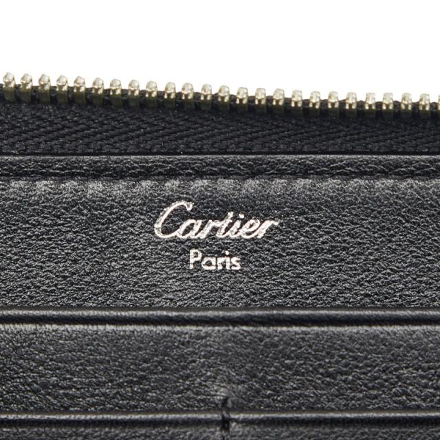 カルティエ ハッピーバースデー ラウンドファスナー 長財布 ブラック パテントレザー レディース CARTIER 【中古】_6