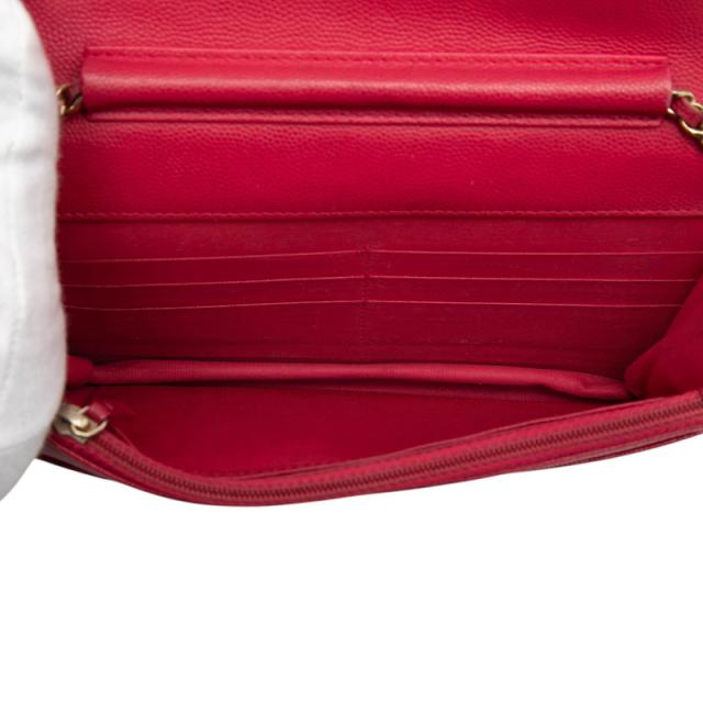 シャネル マトラッセ ココマーク チェーン ショルダーバッグ ピンク キャビアスキン レディース CHANEL 【中古】_3