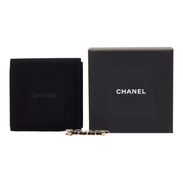 シャネル ココマーク ターンロック バレッタ ヘアアクセサリー ゴールド ブラック メッキ レザー レディース CHANEL 【中古】_5